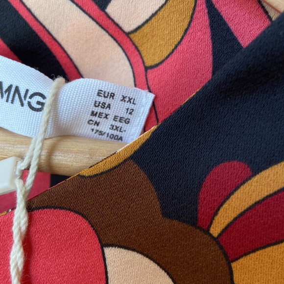 Last 🔥 MANGO retro print mini dress blogger favorite zara competitor brand - Picture 4 of 8